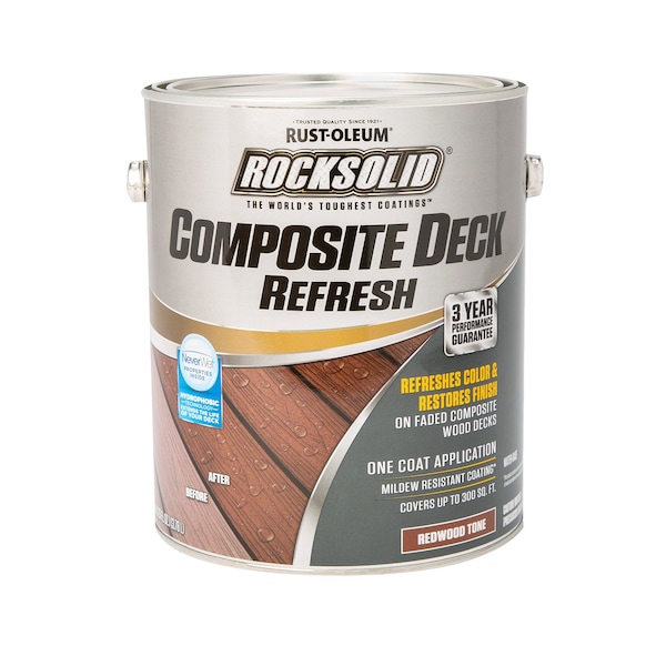 Rust-Oleum Rust-Oleum RockSolid Redwood Water-Based Deck Refresh 1 gal 350059 - main